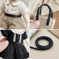 BJD Doll 3mm 5mm Stitching Leather Strip OB11 Ultra-fine Belt 6-point Bag DIY Doll Accessories
