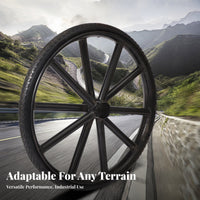 Puncture-Proof 26 Inch Solid Tire Wheel Wear-Resistant Wheelbarrow Replacement Wheel Anti-Slip Traction Pattern for Farmers, Warehouses