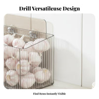 Nailwithout Cost Installation Wall-Mount Basket No Drilling Food Basket Space Saving Kitchen Organizer Easy to Clean for Home Cooks, Homemakers, Pantry, Cabinet, Dorm Room, Bathroom