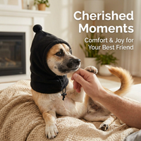 Hood Warm Hat for Dogs, Winter Hat Full Head Coverage, Warm Scarf Ears Hoodie, Dog Cold Weather Gear, Outdoor Winter Accessory