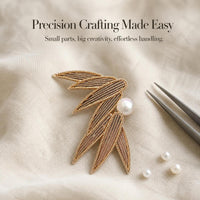 Mother-of-Pearl Inlay DIY Brooch Hairpin Base Material Kit