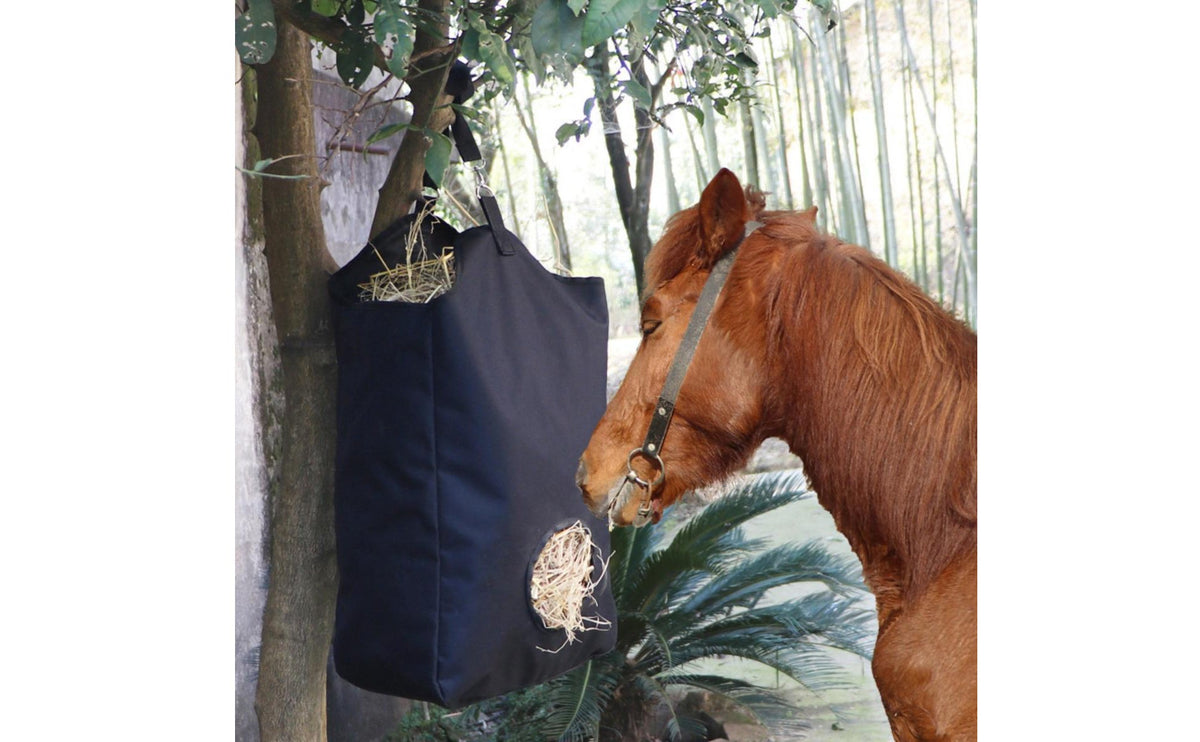 Wear-Resistant Horse Hay Feeder Net Heavy Duty Slow Feeder Hay Net Large Capacity Equestrian Equipment Multi-Purpose for Paddock