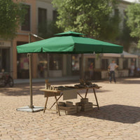 Square Patio Umbrella Rainproof Large Garden Umbrella Sun Protection for Market Stall, Security Booth