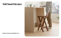 Foldable Padded Round Stool Space-Saving Portable Seat Easy Storage Household Furniture Minimalist Design for Homeowners, Event Hosts, Indoor Use, Kitchen, Dorm Room, Events & Parties