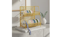 Ribbon Storage Rack Space Saving Multi-Tier Ribbon Rack Tiered Storage Basket Shelf Easy Assembly Washi Tape Holder for Florists