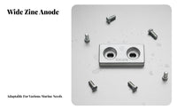 Easy Installation Bolt-on Zinc Anode High-Quality Alloy Zinc Anode Block Electrolysis Protection Block for Yacht Owners, Marina Operators, Shipyard Workers, Saltwater Environments, Freshwater, Brackish Water, Docks