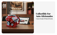 Novelty Gift V8 Engine Cup Resin Exterior V8 Engine Mug Sturdy for Mechanics, Engineers, Garage, Workshop, Workbench