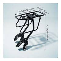 Cycle Rear Rack Heavy Duty Mountain Bike Cargo Rack Rust-Resistant Biking Gear for Commuting, Travel