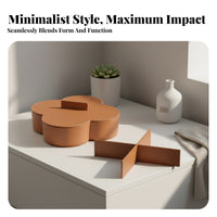 Removable Divider Four-Compartment Box Four-Lobed Storage Box Lidded