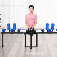 Cushioned Seat Split Training Machine Adjustable Hip Opening Instructor Padded Seated Stretching Machine Metal Frame for Adults, Children