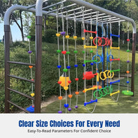 Outdoor Climbing Frame, Playground Ladder, Hanging Seat Set, Sensory Training, Colorful, Random Colors