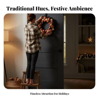 Door Hanger Lightweight Soft-Textured Fuzzy Orb Wreath Decorative Home Decoration for Window
