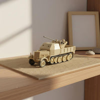 1:72 Scale Half-Track Model Highly Detailed WW2 Vehicle Model 1/72 Scale Vehicle Kit Rotatable Turret for Collectors