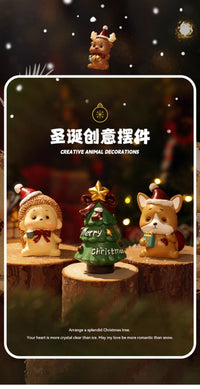 圣诞装饰品老人摆件玩具节日氛围场景布置拍摄道具圣诞树高级礼品 圣诞绵羊