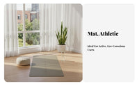 Shock Absorbing Exercise Mat Quiet Natural Rubber Exercise Mat Eco-Friendly Sweat-Absorbent for Professionals, Home Use, Pilates, Gym, Studio