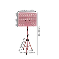 Foldable Sheet Music Stand Height-Adjustable Folding Music Stand Portable Telescoping for Conductors