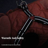 Windproof Dog Winter Coat Fleece Lined Cold Weather Dog Coat Thickened Warmth for Small Dogs, Outdoor, Night Walks, Hiking