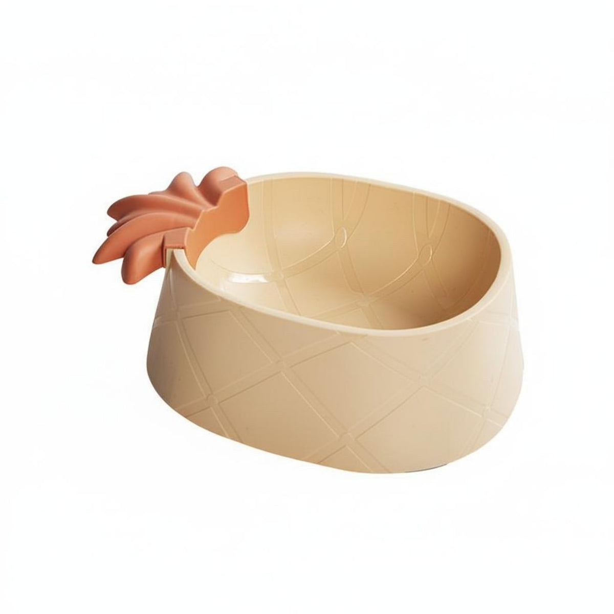 Non-Slip Pineapple Pet Bowl Social Media Design Cartoon Cat Bowl Large Capacity Decorative Pet Food Dish Easy to Clean for Cats, Kittens