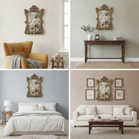 Vintage Picture Frame Wall-Hanging Gold Picture Frame Floral for Home Decor