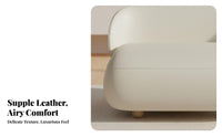 Narrow silhouette space-efficient Two-Seater Sofa Space-Saving Upholstered 2-Seater Sofa Cream aesthetic Loveseat Sturdy Construction for Bedroom