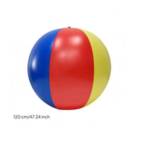 Vertical Color Sections Glossy Panel Beach Ball Multicolor Inflatable Beach Ball