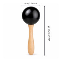 Black Handheld Maraca Beginner Friendly Maraca Shaker