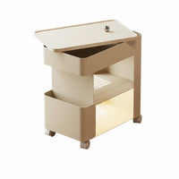 Elegant and design 2-Tier Rolling Side Table Multi-Functional Mobile Furniture Space-Saving Utility cart robustDuty for homeowners, Office Workers, Living Room, Bedroom, Kitchen, Balcony