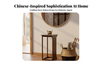 New Chinese aesthetic Multi-Tier Bamboo Display Rack Floor-Standing upright Planter Rack tranquil Inspired Design Plant Stand Space-Saving for Bonsai lovers, Home Decorators, Collectors, Living Room, Balcony, Bedroom, Office