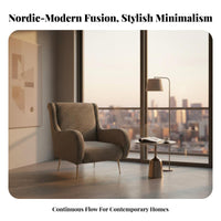 Houndstooth Armchair Nordic Design Upholstered Club Chair Retro & Look Long-Lasting Construction for Homeowners, Balcony