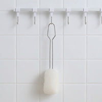 Sponge Bottle Brush with Stainless Steel Handle for Baby Bottles and Kitchen Cleaning