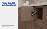 Wardrobe Hardware Hinge, 304 Stainless Steel Hydraulic Buffer Cabinet Door Folding Hinge, Damping, Multi-Stage Strength, Quiet