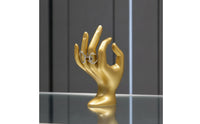 Resin Band Holder Display Hand Stand Sculptural Jewelry Display with Rounded Base Tabletop Hand Jewelry Holder Compact for Vanity Tables