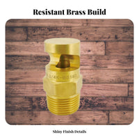 Brass Fan Nozzle Wide Angle Spray Tip 3/4 Inch Thread Nozzle for Dust Suppression, Cooling, Fire Protection