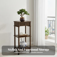 Chinese design Tiered Flower Pot Stand Floor-Standing Tiered Plant Stand Hollow-Carved Design Display Shelf Sturdy and long-lasting for Homeowners, Interior Decorators, Apartment Dwellers, Living Room, Balcony, Indoor, Corner
