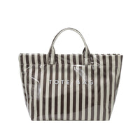 Waterproof Striped Tote Bag Easy to Clean Transparent Striped Handbag Lightweight Large Capacity Jelly Bag Versatile for Beach, Shopping, Travel