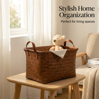 for Shelves, Hand-Woven Toy Baskets for Organizing, Large Capacity Storage Hampers, Decorative Baskets for Home, Bedroom Storage Baskets