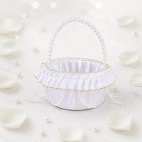 Flower Girl Basket Elegant Design Wedding Basket Sturdy for Bridal Party