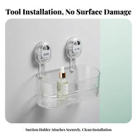 Adhesive Shower Caddy No-Drill Installation Adhesive Caddy Set Waterproof