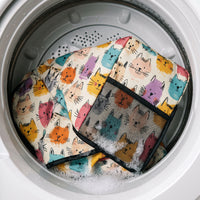 Sewing Machine Dust Cover with Cute Cat Print, Foldable Protective Cover for Home Sewing Machines