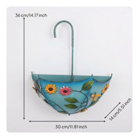 Wall-Mounted Iron Umbrella Planter Compact Umbrella Planter Vintage Whimsical for Gardeners, Balcony, Patio