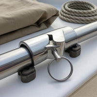 316 Stainless Steel Bimini Swivel Joint Pull-Pin Tube-Clamp Swivel Joint Hinged Boat Pipe Connector Polished for Outdoor Frames