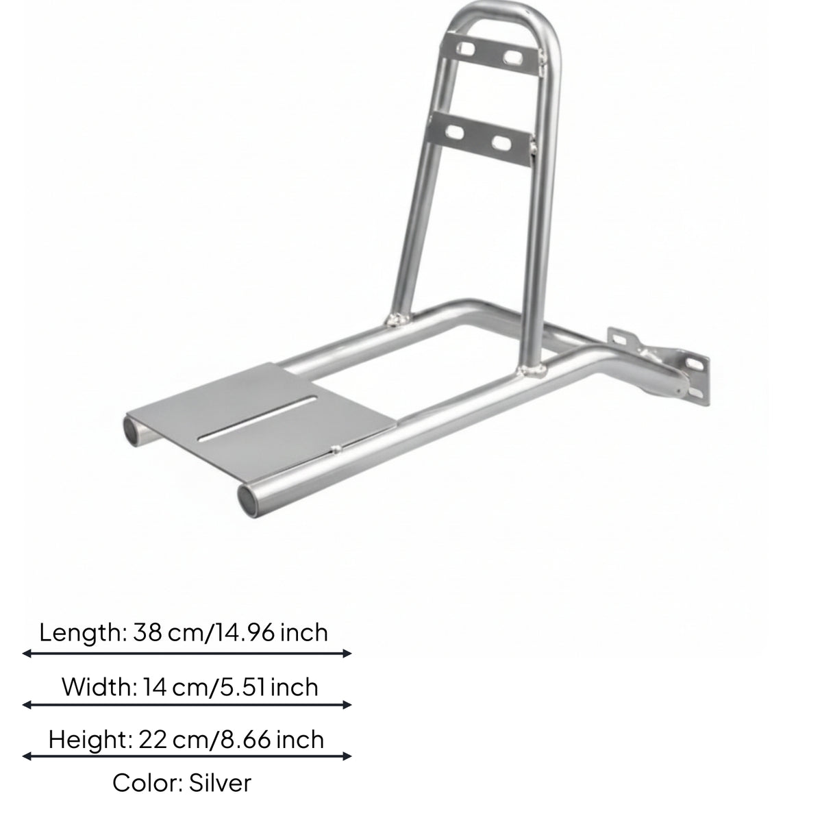 Thickened Material Front Rear Mount Rack Heavy Duty Scooter Cargo Carrier