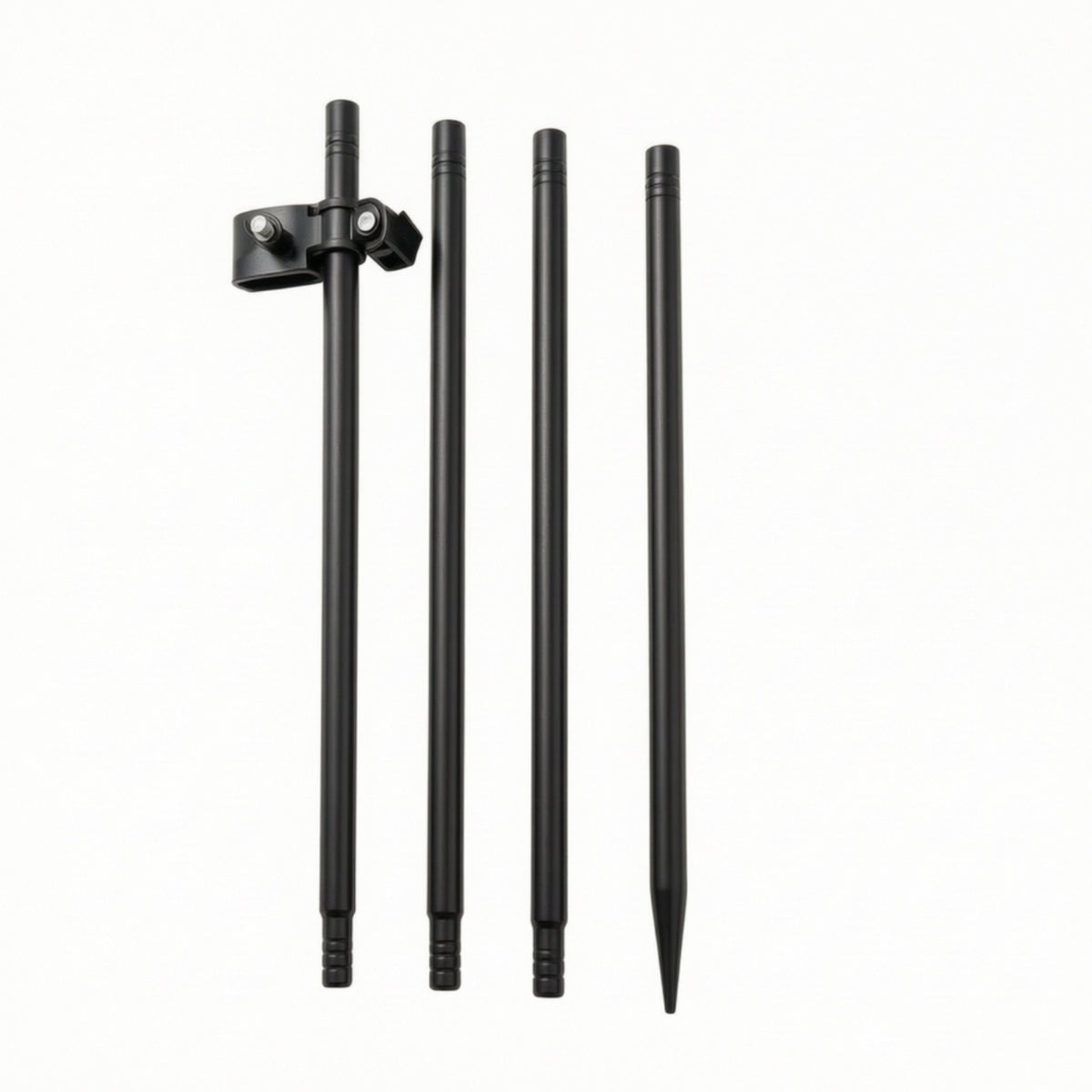 Adjustable Umbrella Pole with Clamp Metal Ground Spike Umbrella Stand Portable Secure for Beach, Garden, Camping