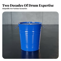 Heavy Duty Accessible Head Steel Barrel Tight Seal Accessible Head Steel Drum Leakproof Storage Barrel Multi-Purpose for Manufacturers, Warehouse Personnel, Logistics Personnel, Factories, Warehouses, Workshops, Construction Sites