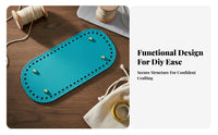 Cross-Grain Texture Oval Bag Base Shaper DIY Project PU Leather Crochet Bag Bottom Shape-Keeping for Crafters, Knitters, Handcrafting, Home