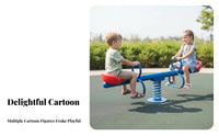 Safety Handles Double coil Rider creature Shape Rocking Toy Sturdy Construction Playground Equipment Comfortable Backrests for Kindergarteners, Preschoolers, Kindergarten, Community Space, Backyard, Indoors