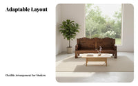 New Chinese design L-Shaped Wooden Frame Sofa Includes Chaise Lounge Sectional Couch Fully Assembled Living Room Furniture Minimalist Aesthetic for Homeowners, Apartment Dwellers, Families, Home, Reception Hall