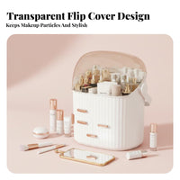 Multi-Compartment Cosmetic Box particle-proofresistant Vanity organizer long-makeup organizering for Desk, vanity table