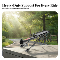 Universal Fit Cycle Rear Rack Easy Installation Rear Bike Rack Rust-Proof Seatpost Mount Cargo Carrier Heavy Duty for Commuting, Touring, Mountain Biking, Shopping