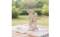Candle Holder with Vintage Angel Candle Holder Antique-Style Candlesticks for Decorators, Brides, Mantel, Wedding, Photo Shoots